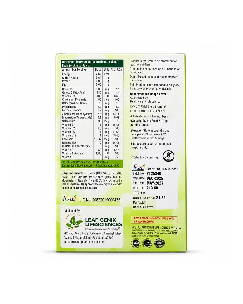 Synvit-Forte, 10 Tablets — view 3